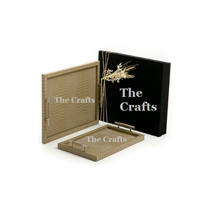 ถาดช็อคโกแลตทำจากไม้และเครื่องหนังถาดเสิร์ฟขนมหวานสำหรับใช้ในบ้าน - Product Image 5