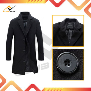 Women's Winter Shearling <b>Trench</b> <b>Coat</b> with Belt Black Wool Long Sleeve Casual Outerwear - Product Image 4