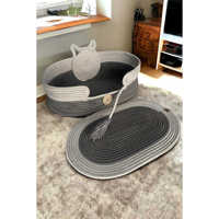Casa para Gatos Premium Gris Antracita 5006 50 X 40 Hecha en Turquía