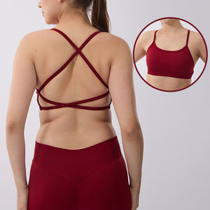 Nouvel arrivage de shorts de soutien-gorge de sport sans couture et sans coutures pour le yoga ensemble d'entraînement pour femmes bretelles croisées grande taille - Product Image 3