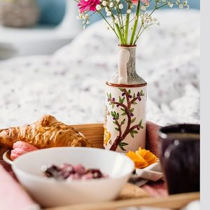 Juego de 2 Bandejas para servir, bandeja de desayuno de madera maciza con asas, bandeja de comida grande Great 15,6 "L x 10,8" W/12,6 "L x 8,5" W - Product Image 4