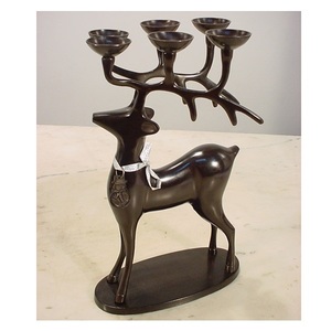 Bougeoir de pilier de renne en aluminium doré pour décoration de table Home Christmas Festival Lighting Decorative - Product Image 6