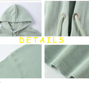 เสื้อสเวตเตอร์สวมหัวมีฮู้ดเสื้อมีฮู้ดแขนยาวผ้าคอตตอน100% โอเวอร์ไซส์ออกแบบโลโก้ได้ตามต้องการ - Product Image 4