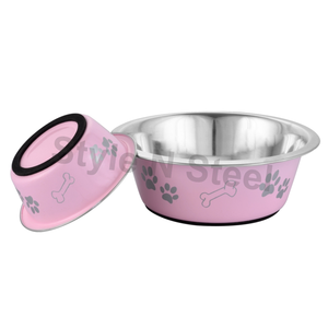 Vente en gros de bols d'alimentation pour animaux de compagnie en acier inoxydable pour chiens, portables et écologiques, divers types d'eau pour animaux de compagnie en plein air - Product Image 1