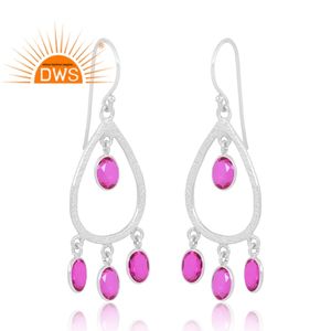 Superventas Plata de Ley 925 blanco doblete turmalina cuarzo piedra preciosa colgante pendiente joyería personalizada para mujer regalo para ella - Product Image 3