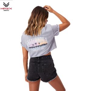 Camisetas Ecológicas con Cuello en V para Mujer, Diseño Moderno, MOQ Bajo, para Verano, con Logotipo Personalizado, Decoración con Diamantes y Botones - Product Image 5