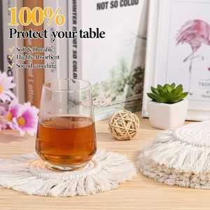 Best Theme Design Cotton Rope <b>Table</b> <b>Coaster</b> Best for Parties and Other Functions Tableware Decorative Beast Design <b>Coaster</b> - Product Image 2