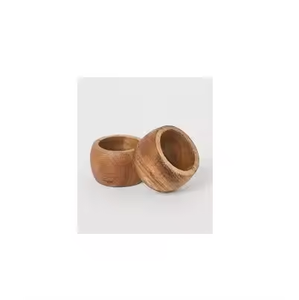 ห่วงใส่ผ้าเช็ดปากทำจากไม้ทรงกลมสำหรับตกแต่งโต๊ะในโรงแรมบ้านงานเลี้ยง - Product Image 2