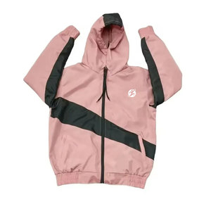 Conjunto de chándal ligero de poliéster/nailon con capucha y media cremallera para mujer, estampado, cortavientos, estilo hip hop, para invierno - Product Image 6