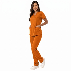 Customized Fabric Unisex Medical <b>Scrub</b> <b>Tops</b> Wholesale Professional Cotton Polyester Comfortable Hospital <b>Scrubs</b> Uniform Set - Product Image 5