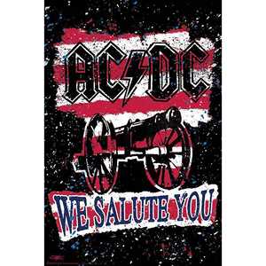 Póster de AC/DC de Stephen Fishwick 'We Salute You' hecho de lona duradera para decoración de pared - Product Image 4