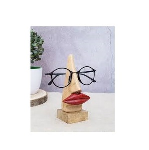 Porte-verre pour les yeux et le nez en bois fait à la main avec moustache support de lunettes en bois de manguier écologique de vente chaude - Product Image 5