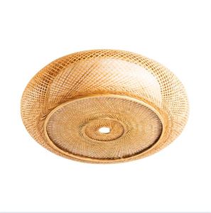 King Craft Viet Antique LED Lámpara colgante de bambú Pantalla de bambú de mimbre Candelabros asiáticos rústicos Tamaño personalizado - Product Image 1