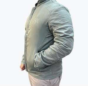 Veste de motard vintage décontractée pour homme Bearfit, automne, 100% coton, coupe ajustée, écologique, coupe-vent, respirante, fermeture éclair, service OEM - Product Image 4