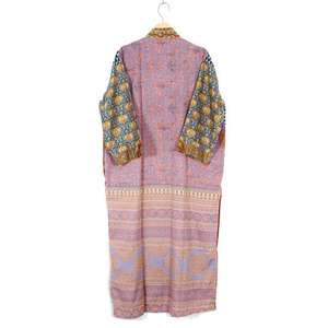 Vêtements de nuit de luxe pour femmes Robe Kimono en soie japonaise Robe longue de Style de rue pour les vacances - Product Image 3