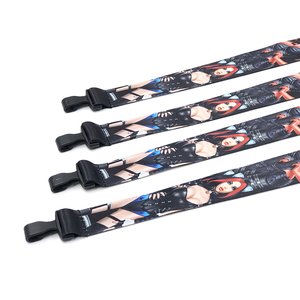 Longes en tissu personnalisées Lanyard scolaire Porte-carte d'identité Lanyard à deux clips pour chiens avec échappée de sécurité - Product Image 3