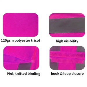 Chaleco DE SEGURIDAD reflectante de poliéster 100% unisex, chaquetas de trabajo de alta visibilidad en colores fluorescentes con soporte de logotipo personalizado - Product Image 4