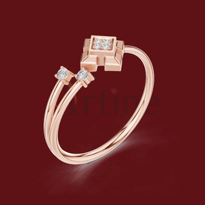 Diseño de anillo único de 14K para anuncios en redes sociales - Product Image 1