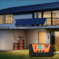 EU US Storehouse Contrôleur de charge de panneau solaire Régulateur intelligent 10A 20A 30A 40A 50A 60A PWM Contrôleur de chargeur solaire