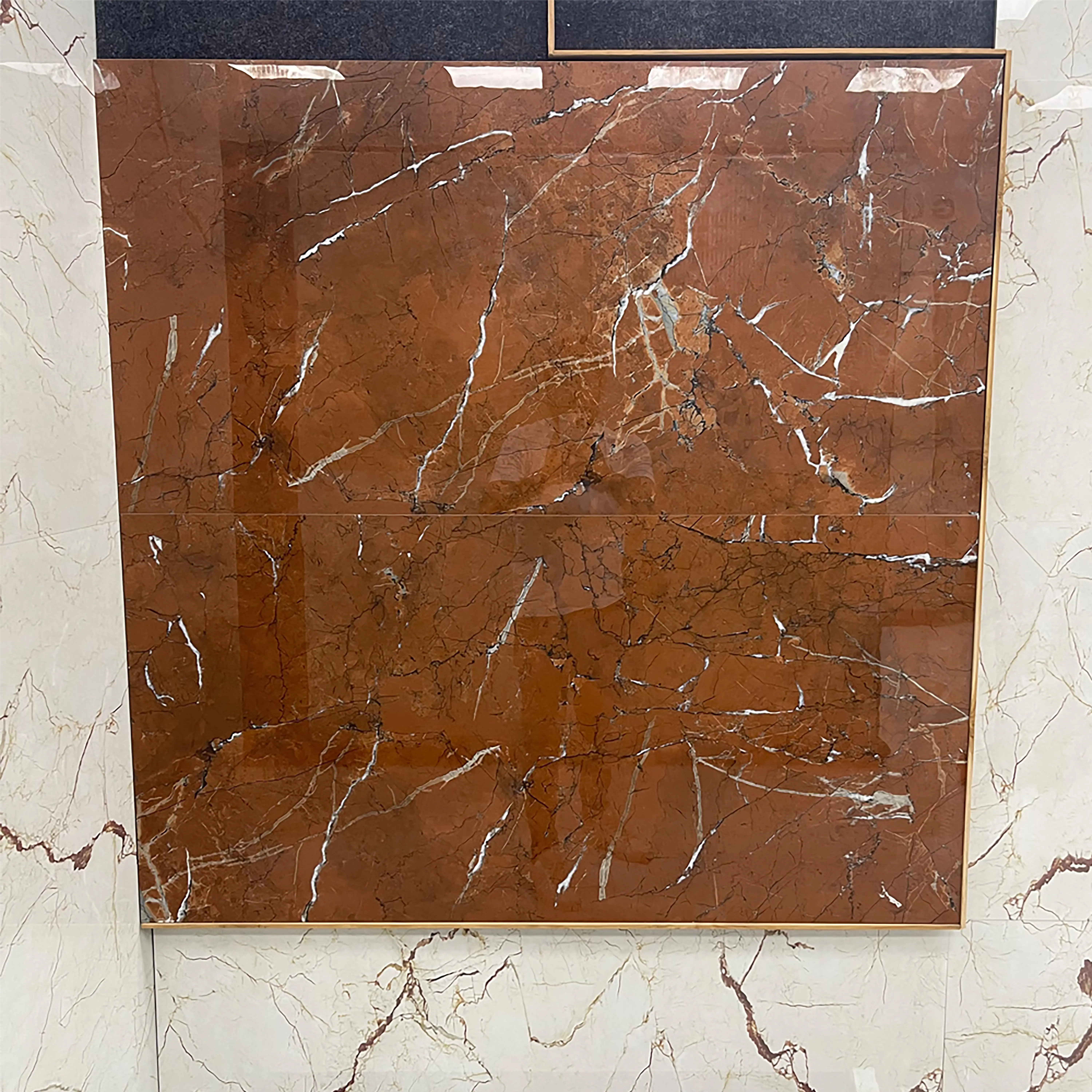 Indian Marble Tiles Standard Size Semi Polished 9 Mm Thickness 600X1200MM Outdoor Decoration Porcelain Tiles For Hotel.