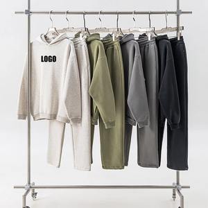 Conjuntos de Otoño 2024 Personalizados para Mujer, con Logotipo, Sudadera con Capucha 100% Algodón, 345G, Gruesa, Holgada, Informal, de Felpa, Pantalones Deportivos - Product Image 3