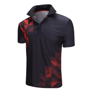 Polo de golf de alta calidad para hombre, estampado de logotipo personalizado, LICRA transpirable, poliéster, patrón sólido, cuello propio sublimado - Product Image 2