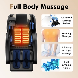 Sillón de Masaje de Cuerpo Completo, Cómodo Sillón de Masaje Reclinable de Gravedad Cero con Calor, Bolsa de Aire, Rodillo para Pies y Pantalla Táctil para Mayor Comodidad - Product Image 3