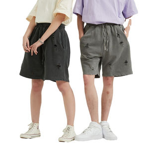 Vente en gros de shorts de fitness en coton épais pour hommes, shorts de jogging d'été avec cordon de serrage pour hommes - Product Image 5