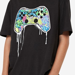 100% algodón chico camiseta Niño con logotipo personalizado manga corta Color bloque niños camiseta en precio de fábrica - Product Image 2