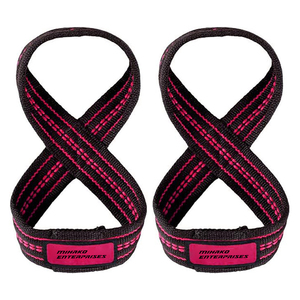 Premium peau de vache musculation Gym sangles d'entraînement antidérapant poignet poignée force haltérophilie Deadlifting sangles de poignet coton - Product Image 3