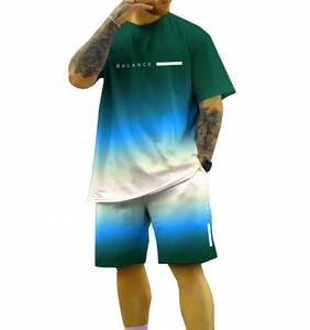 Ensemble T-shirt et short pour homme respirant de haute qualité personnalisé 2026, taille plus, impression de logo personnalisée - Product Image 3