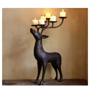 Portavelas de Reno hecho a mano, diseñador de calidad Premium, artesanías indias modernas de alta demanda para decoración de Navidad, vendedor caliente - Product Image 3