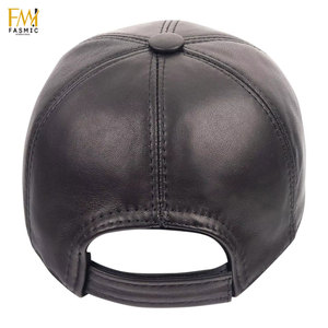 หมวกเบสบอลสำหรับผู้ชายคลาสสิก6แผงหนัง100% แท้ขนาดกำหนดเองได้ - Product Image 3