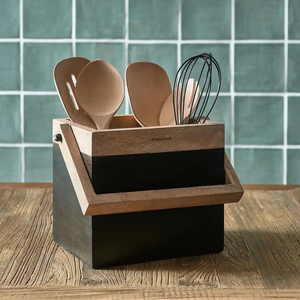 Soporte para cubiertos de mesa Organizador hecho a mano para utensilios de cocina Soporte de almacenamiento disponible a un precio muy asequible - Product Image 4