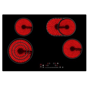 Table <span class=keywords><strong>de</strong></span> <span class=keywords><strong>cuisson</strong></span> encastrable en céramique 4 brûleurs noire avec commande tactile, 9 niveaux <span class=keywords><strong>de</strong></span> puissance et <span class=keywords><strong>protection</strong></span> contre la surchauffe - Product Image 5