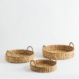 Bandeja de servicio de ratán natural de alta calidad, fabricación de Vietnam, bastón de ratán decorativo en la base para hotel y restaurante - Product Image 1