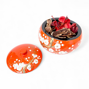 Hot deal pots de laque boîte à couvercle faite à la main pot laqué décoratif conteneurs de stockage de cuisine - Product Image 3