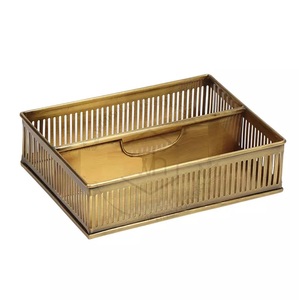 Plateau de service en métal pour gâteau de mariage, plateau de restauration, outils martelés en acier inoxydable, plaqué or - Product Image 5