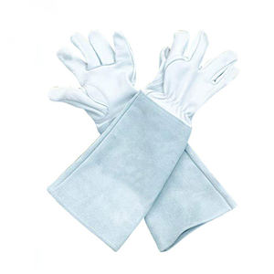 Guantes de Soldadura de Seguridad con Forro de Piel de Vacuno de Color Natural, Largos hasta la Rodilla, Puños Regulares, a Bajo Precio - Product Image 2