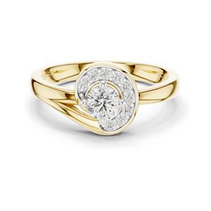 Bague pour femme en diamant de laboratoire 0,39 CT, clarté VVS-VS EF, disponible en or 18 carats, 14 carats, 10 carats et argent 925, rose, jaune, blanc - Product Image 3