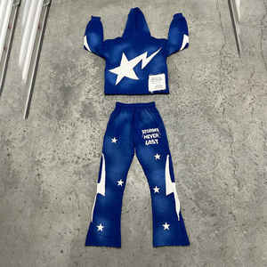 Ensemble de jogging unisexe de haute qualité 100% coton Survêtement surdimensionné délavé à l'acide Sweat à capuche brodé Technique teint uni Vente en gros de coton - Product Image 1