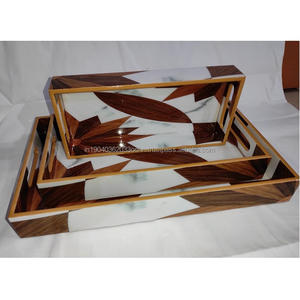 Bandejas de Madera de Diseño Moderno con Diseños y Tamaños Personalizados para Decoración Festiva y Regalos para Exportación desde India - Product Image 4