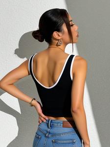 Chaleco deportivo con logotipo personalizado para mujer, sujetador de Yoga transpirable y camisetas deportivas para gimnasio, camiseta para correr, ropa deportiva para entrenamiento - Product Image 3