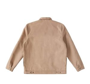 เสื้อแจ็คเก็ตผ้าแคนวาสคอตตอนคุณภาพสูงสำหรับฤดูหนาว งานปัก ซิปสะท้อนแสง เสื้อโค้ทผู้ชายแบบกำหนดเองสำหรับฤดูหนาว - Product Image 2