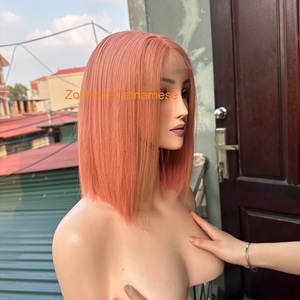 บ๊อบวิกผมมนุษย์วิกผมดิบเวียดนามวิกผมปิดลูกไม้วิกผมตรงนุ่ม HD สำหรับผู้หญิงผิวดำ - Product Image 1