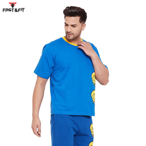 Venta caliente Logotipo personalizado Gimnasio Camiseta de manga corta y pantalones cortos Conjunto 100% Algodón Ropa casual Precio de fábrica Diseño personalizado - Product Image 4