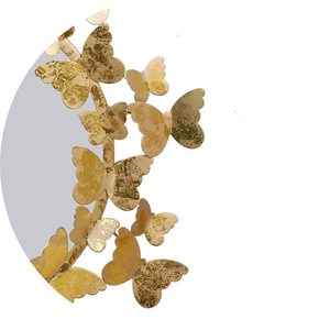 Papillons, décoration créative, miroir mural encadré, accessoires décoratifs modernes pour la maison, miroir mural, miroir réflecteur, en vente - Product Image 3