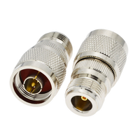 Connecteur coaxial RF à souder N mâle vers N femelle, nickelé, 50 OHM, 0-6 GHz