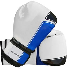 Gants de boxe personnalisés de marque, fabriqués sur mesure, différentes couleurs, cuir avec poignet à lacets - En vente - Product Image 4