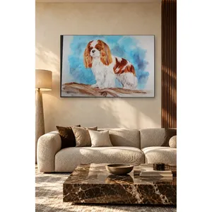 Impression sur toile de Fida Watercolor Cavalier sur un souche d'arbre - Product Image 1